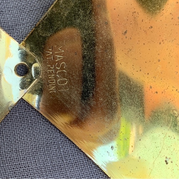 Mid Century Metal Wall Sconce Candle Holder Brass Gold Retro Decor MASCOT Atomic - Picture 8 of 9